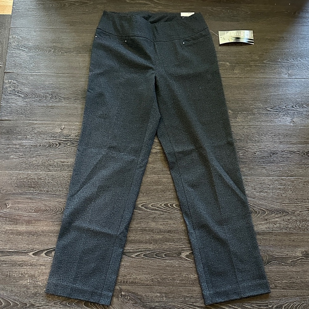 Slimsation By Multiples Gray Straight Leg Pants